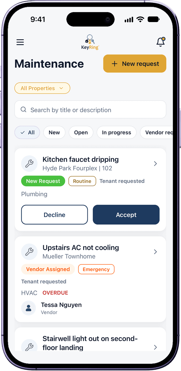 Maintenance: Take a repair from request to resolved